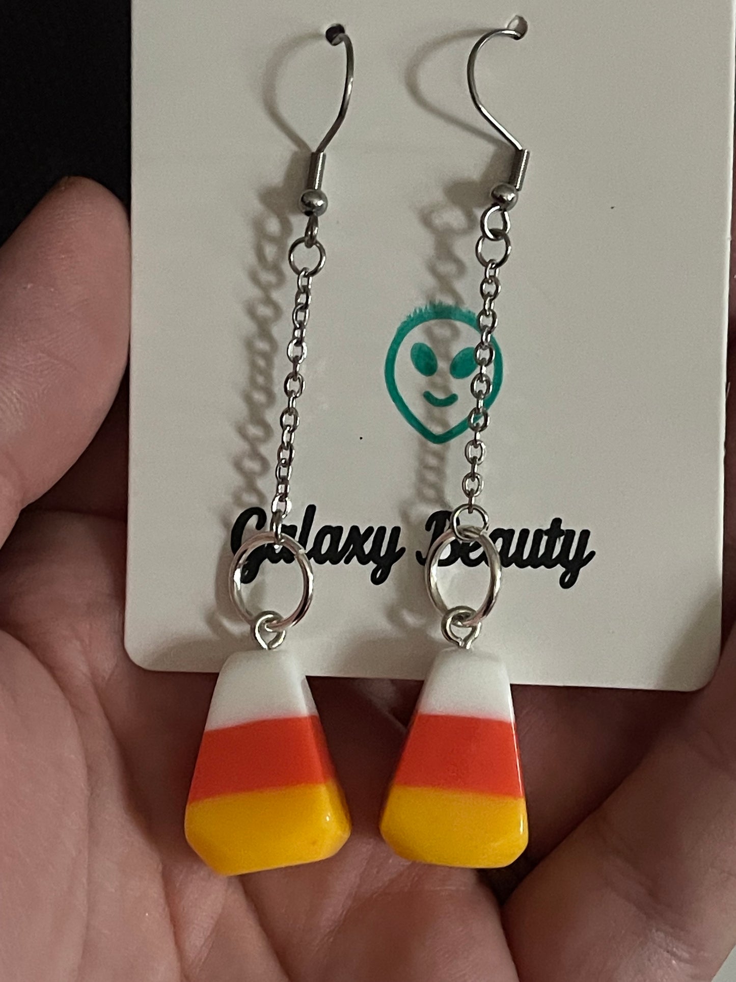 Candy corn earrings