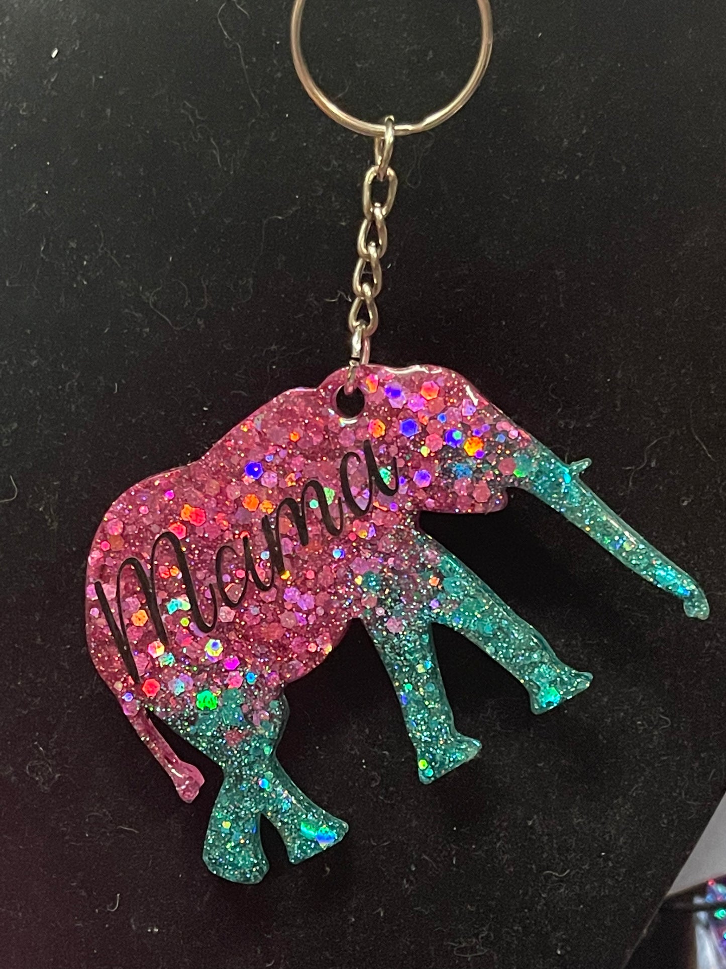 Mama elephant keychains