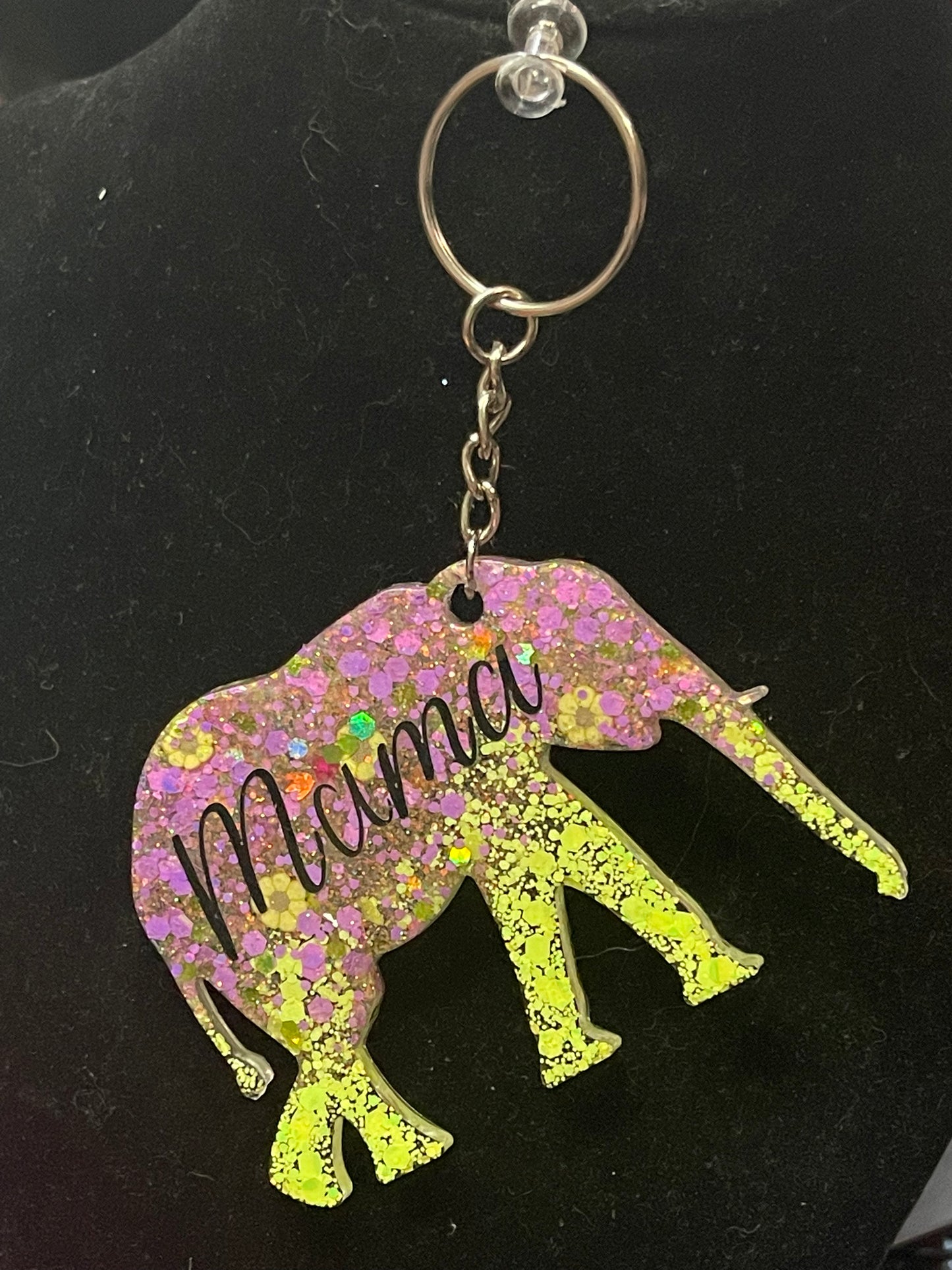 Mama elephant keychains