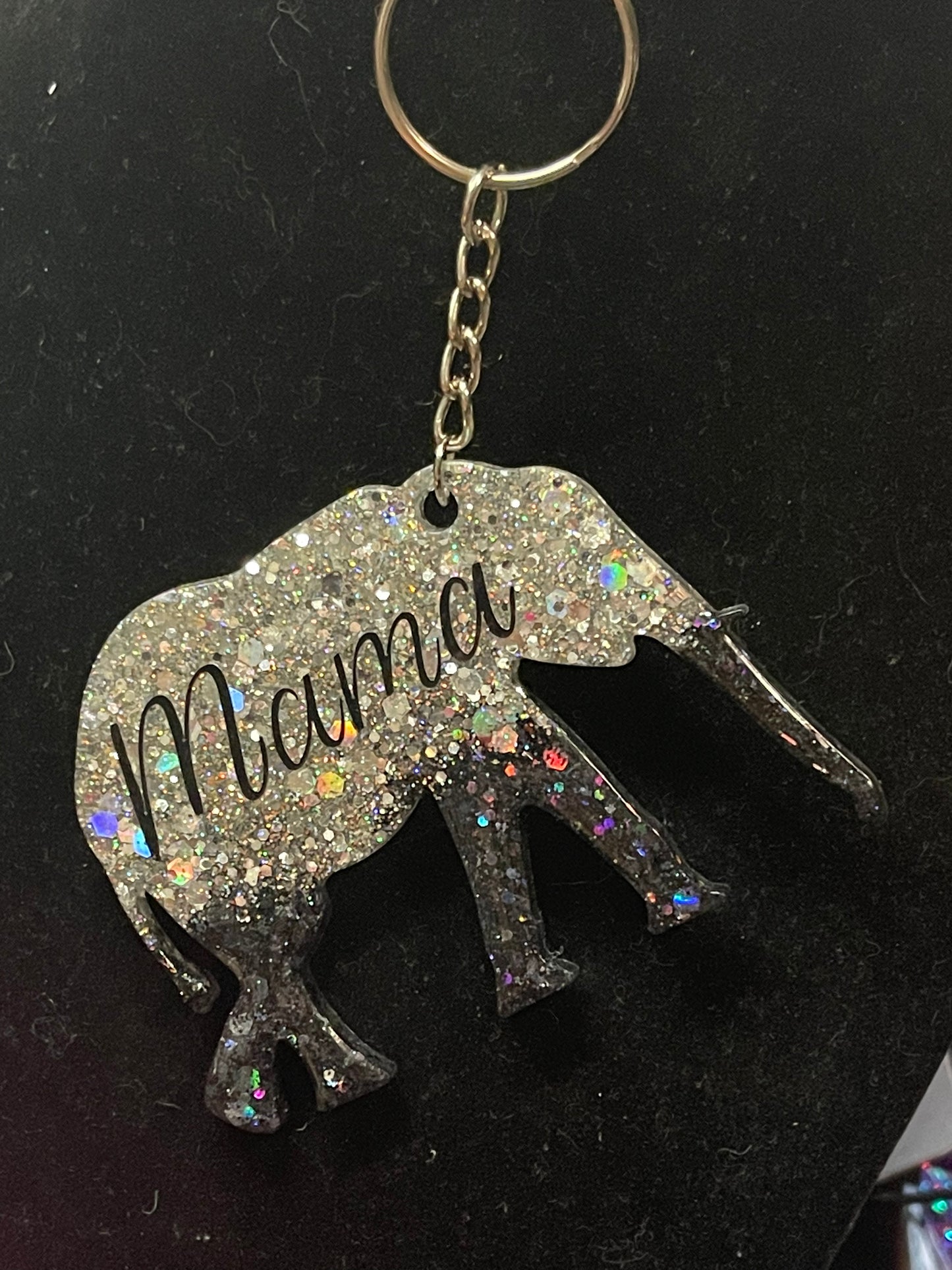 Mama elephant keychains