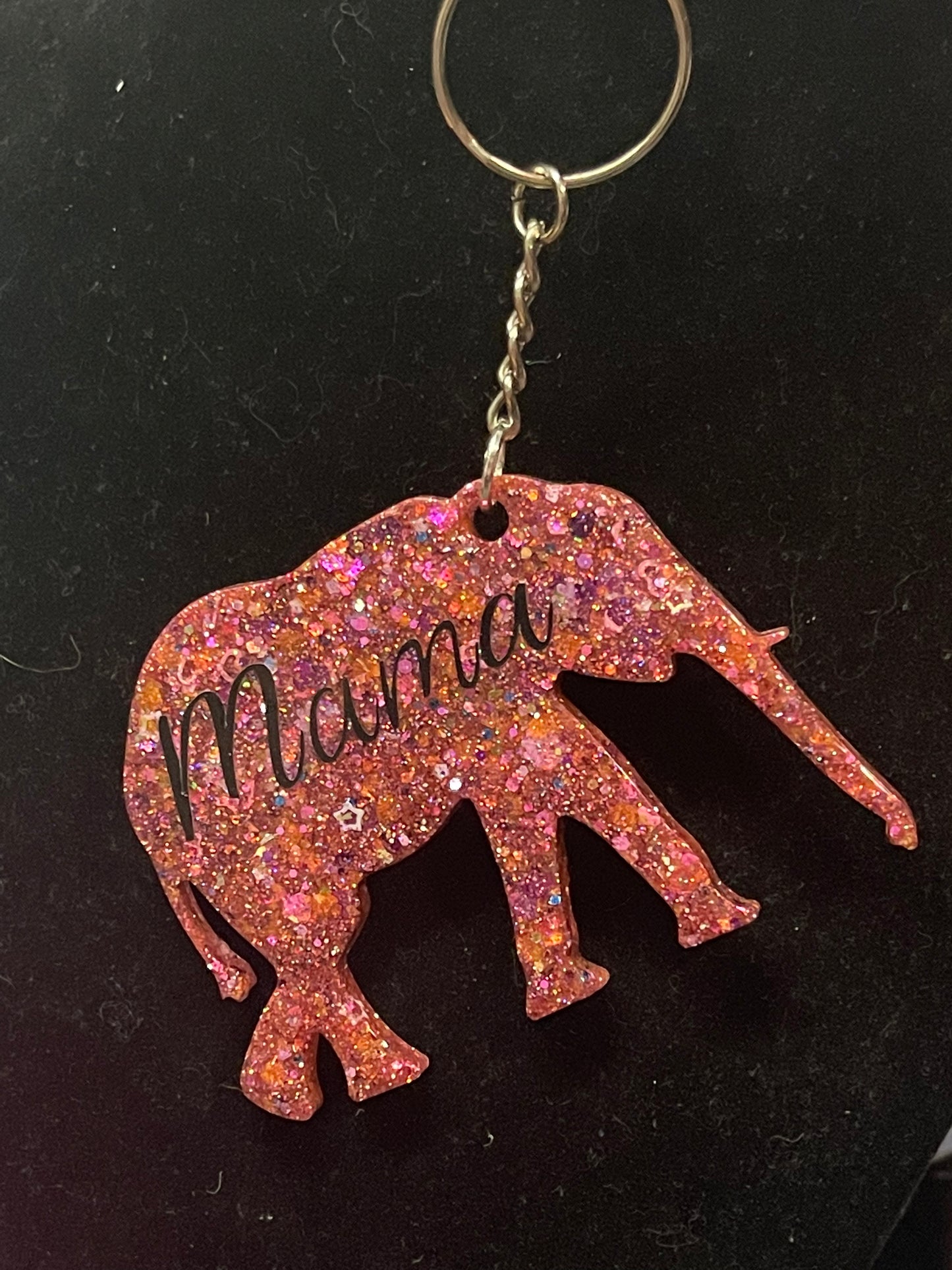 Mama elephant keychains